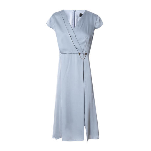 EITIE爱特爱夏季新款优雅气质V领洋气显瘦连衣裙女7007722 商品图6