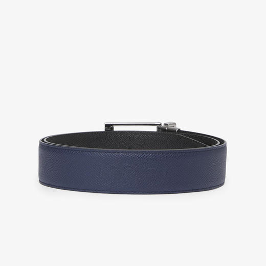 【一】BURBERRY 巴宝莉 男士双面两用粒纹皮革腰带 蓝色 8040191 A1189 商品图2