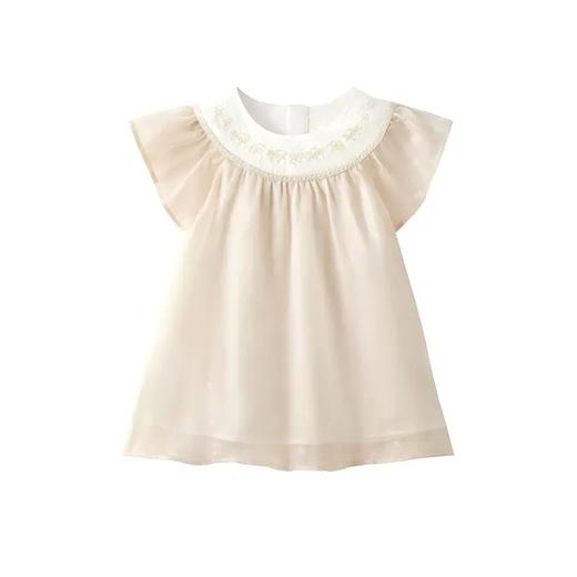 英氏女童连衣裙2023夏季新款飞袖公主裙宝宝礼服裙子YRLCJ2P281A 商品图4