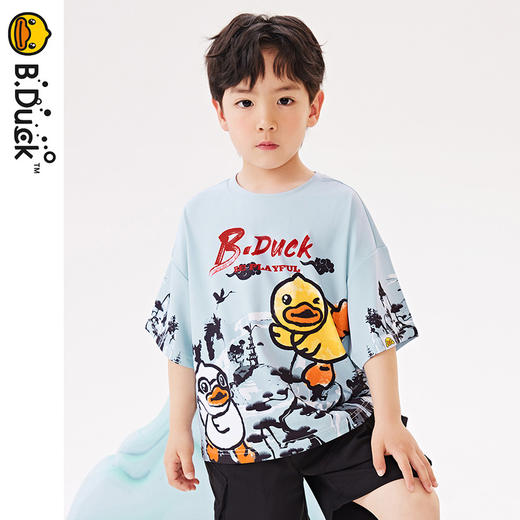 B.Duck小黄鸭童装夏季短袖T恤110-160 BF2401029 商品图3