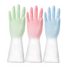 「9.9元包邮！三色可选」厨房用品洗碗手套丁腈贴合家用女洗衣服刷碗橡胶皮防水清洁工具手套 商品缩略图4