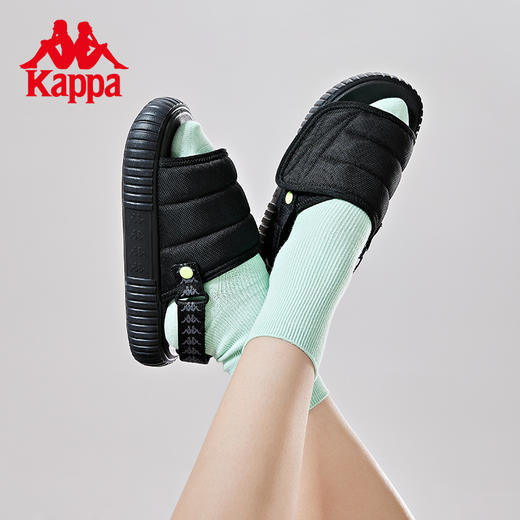 Kappa卡帕串标凉鞋2023情侣男女魔术贴沙滩鞋厚底拖鞋K0DX5LL20 商品图3