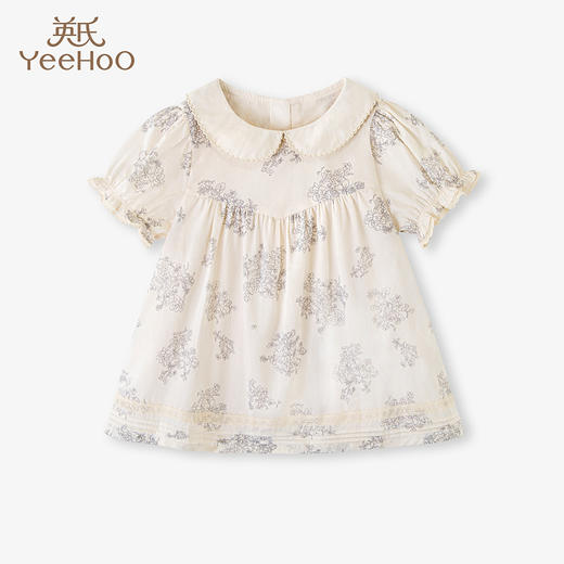 英氏儿童娃娃领连衣裙夏季薄款女宝宝裙子新款YRLCJ2P390A 商品图0