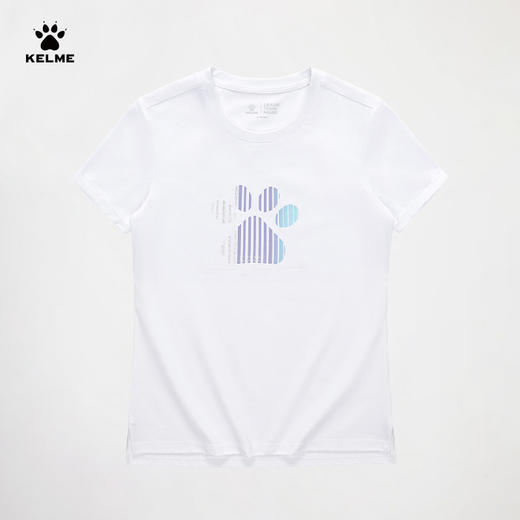 卡尔美夏季新款科学艺术城系列运动休闲纯棉短袖T恤 商品图4