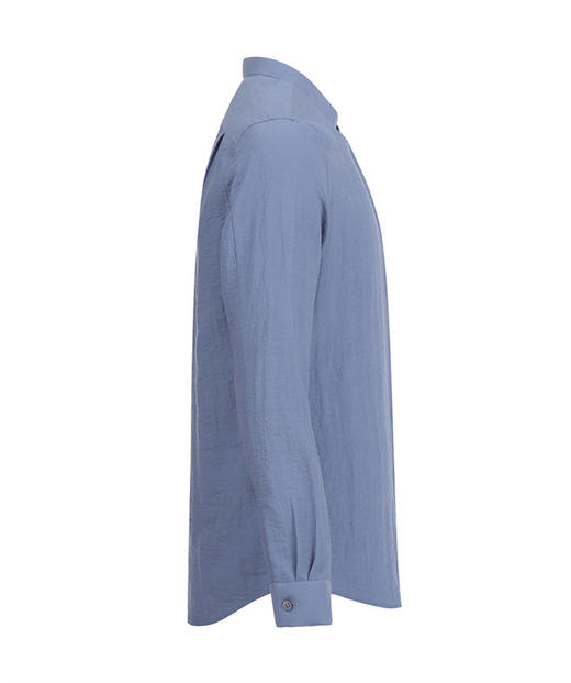 布兰施甄选男装系列亚麻立领衬衫 商品图3