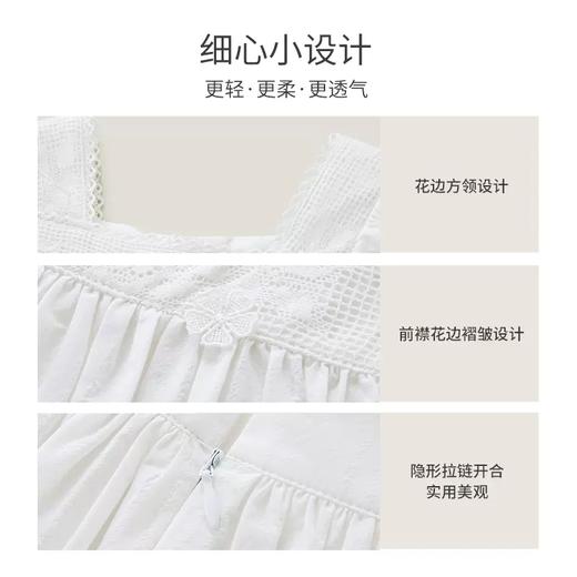 英氏女童连衣裙子23夏季新款女宝纯棉方领可爱公主裙YRLCJ2P298A 商品图2