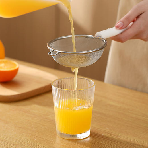 FaSoLa 豆浆过滤网筛婴儿辅食宝宝漏勺家用厨房鸡蛋挞液烘焙工具面粉筛子 商品图11