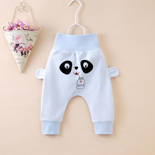 【萌宝潮流高腰pp裤】宝宝PP裤纯棉婴儿大屁屁高腰护肚裤子男童长裤女小童春秋季哈伦裤 商品图6