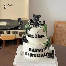 巧克力小熊黑色系 | nama甜品研究所