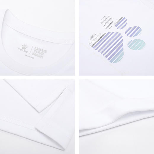 卡尔美夏季新款科学艺术城系列运动休闲纯棉短袖T恤 商品图6