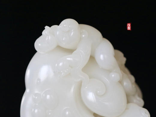 和田玉（羊脂玉）籽料摆件--灵芝童子 409.81g 商品图5
