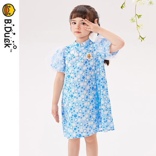 B.Duck小黄鸭童装夏季休闲连衣裙105-150 FF2480017 商品图2