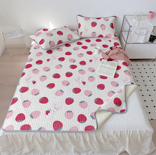 乳胶凉席三件套夏季裸睡家用冰丝可水洗折叠学生宿舍单人席子 商品图0