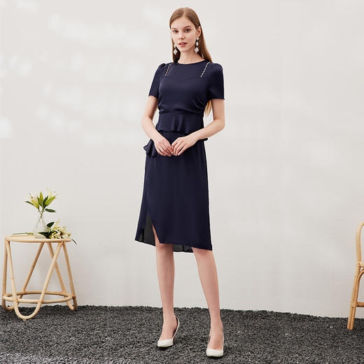 EITIE爱特爱夏季新款法式优雅气质显瘦连衣裙7007724 商品图3