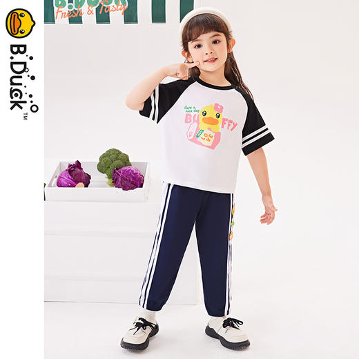 B.Duck小黄鸭童装夏季针织长裤105-150 FF2457010 商品图4