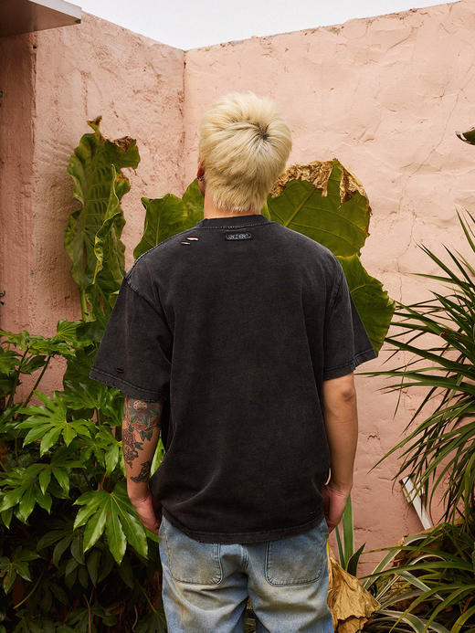 【潮流风尚专区】OSSANCH 动物爆裂纹水洗印花T 商品图2