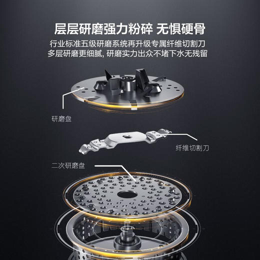 海尔（Haier） 卡萨帝静音五级研磨智能自动关机厨房垃圾处理器家用食物粉碎机 CLD760-A1 商品图2
