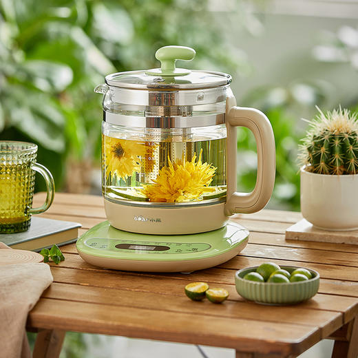 【小程序】小熊养生壶 YSH-B18T1 绿色 蛋架+滤网+4扣点上盖 4螺柱发热盘 无灯款底座 商品图4