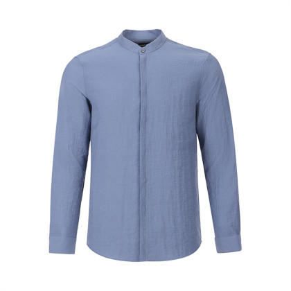 布兰施甄选男装系列亚麻立领衬衫 商品图0