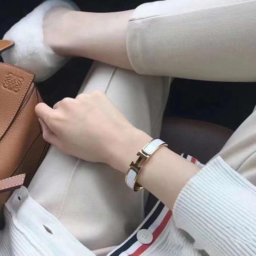 【预定款】爱马仕 Hermes 男女通款窄版珐琅 Clic H手镯 商品图7