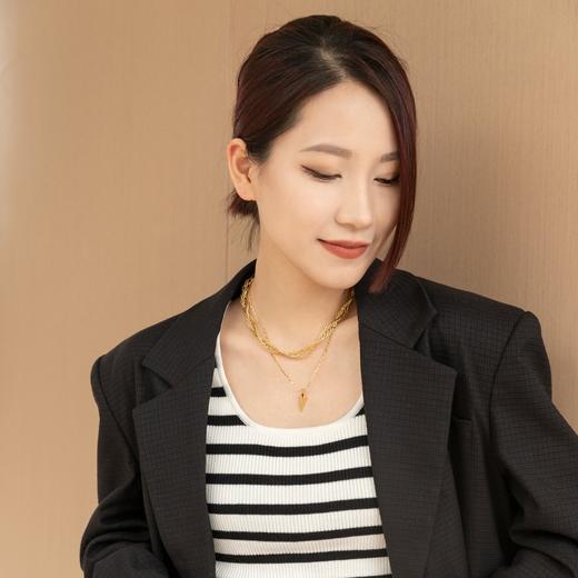 盐岛ART菱形嵌套手工项链高级感颈链法式锁骨链 商品图5