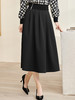 剩S/M 米思阳2026春季新款时尚气质黑色半身裙简约大方显瘦大摆裙子3579 商品缩略图1