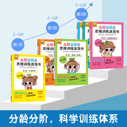 【上架请联系】傲游猫-头脑总动员思维训练游戏书 （6册） 商品图2