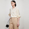 IN AND ON21289春季新款超柔丝棉圆领衬衫女超薄透气宽松上衣 商品缩略图5
