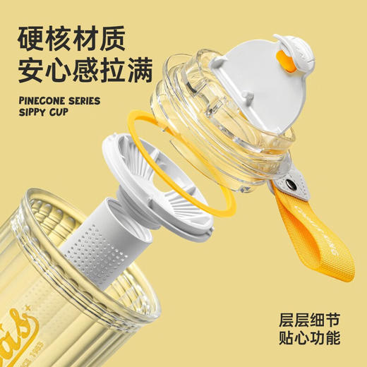 炊大皇（COOKER KING）咖啡杯高颜值Tritan材质加厚塑料杯吸管直饮两用男女生吸管杯水杯450ml 商品图5