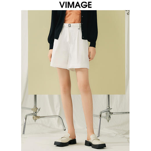 VIMAGE纬漫纪夏季新款高腰显瘦休闲短裤女V1905505 商品图5