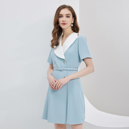 NF879斯尔丽瑟俪2023春夏新款OL气质修身显瘦连衣裙 商品图2