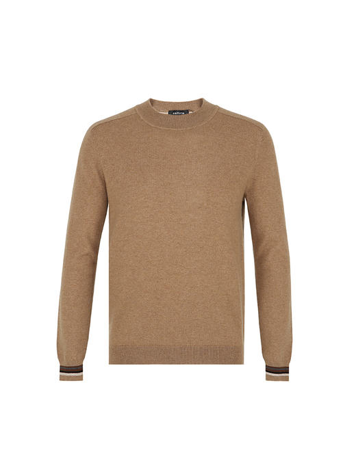 callisto卡其色全羊绒半高领羊毛衫 FRKNW023H 商品图3