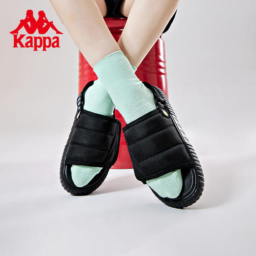 Kappa卡帕串标凉鞋2023情侣男女魔术贴沙滩鞋厚底拖鞋K0DX5LL20 商品图2