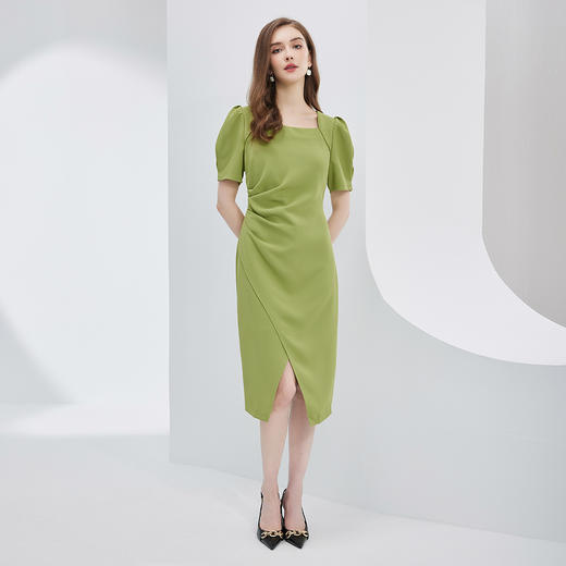 NF880斯尔丽瑟俪2023新款腰间收褶优雅甜美时尚流行显瘦减龄连衣裙 商品图3