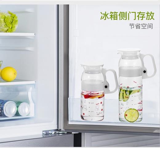 百年耐热玻璃品牌——iwaki怡万家臻品冷水壶和风2件套（800ml+1.3L）一大一小满足家庭成员各种需求 耐热温差 120℃ 不易破碎 安筌系数篙  获得GOOD DESIGN优良设计大奖 商品图6