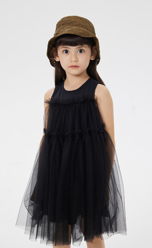 jnby  23年夏款  纯色优雅细纱无袖连衣裙  1N5G13810 商品图6