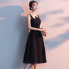 黑色宴会小晚礼服女简单大方仙女系气质主持人显瘦名媛连衣裙 商品缩略图1