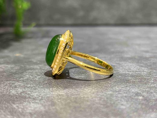 【御珠宫坊】金镶碧玉戒指 商品图3