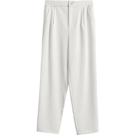 欧芮儿白色休闲裤女2022春季新款王炸防透通勤时尚气质百搭锥形裤 商品图3