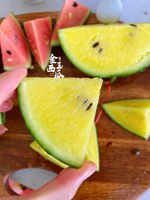 金玉满堂！皮薄且脆【春玉/金玉西瓜】2k小西瓜 手剥小西瓜 果肉红艳 金黄可爱 水分足 甘甜如冰糖～ 商品图7
