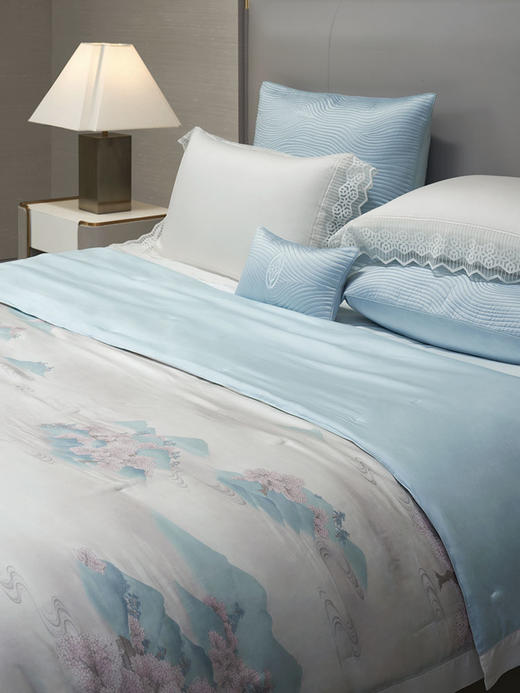 whinny/惠谊 清凉天丝™空调被云梦仙境秋丰白玉可水洗桑蚕丝夏被 商品图4