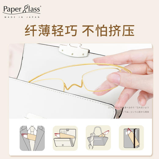 日本Paperglass 原装进口老花镜纸镜光学树脂防划防摔方框镜片 商品图2