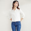 【100棉】罗蒙春夏长袖衬衫女士宽松版休闲百搭刺绣拼接纯棉衬衣女 商品缩略图5