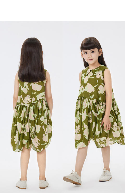 jnby  23年夏款   长绒棉府绸原创印花无袖连衣裙  1N5G14280 商品图8