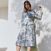 【水墨印花套装】23年春夏新品女士棉质衬衫中长款印花半裙 商品缩略图0