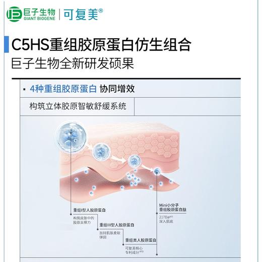可复美舒舒贴重组胶原蛋白精华面膜补水保湿舒缓女强韧屏障5片/盒 商品图4
