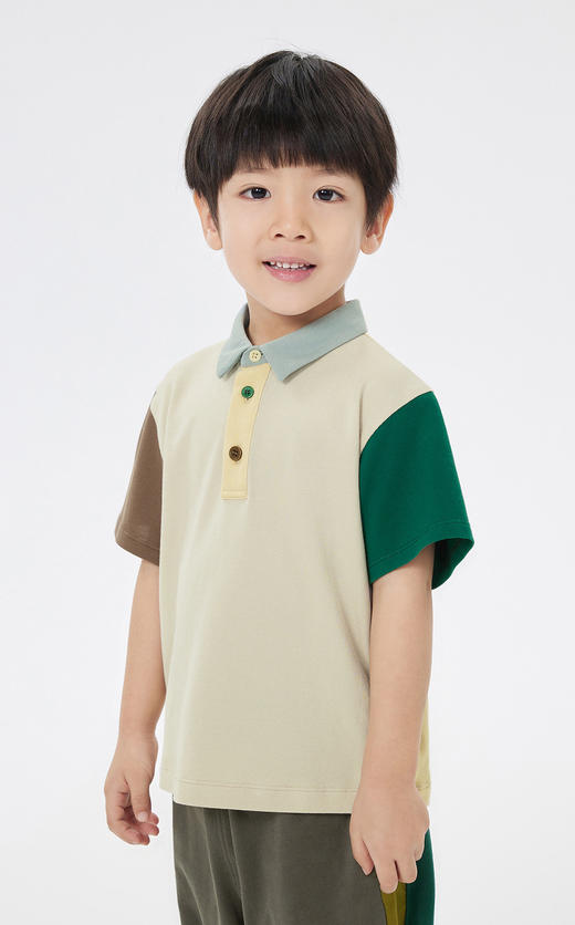 jnby  23年夏款  弹力质感拼接短袖polo 衫  1N5114140 商品图4