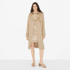 BURBERRY 巴宝莉 女士格纹裁片棉质嘎巴甸 Trench 束腰风衣 卡其色 8065802 A7405 商品缩略图1