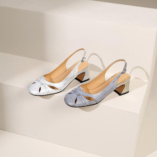 爆款舒适，软羊皮显腿白腿长包头凉鞋XHD-L2357 商品图7