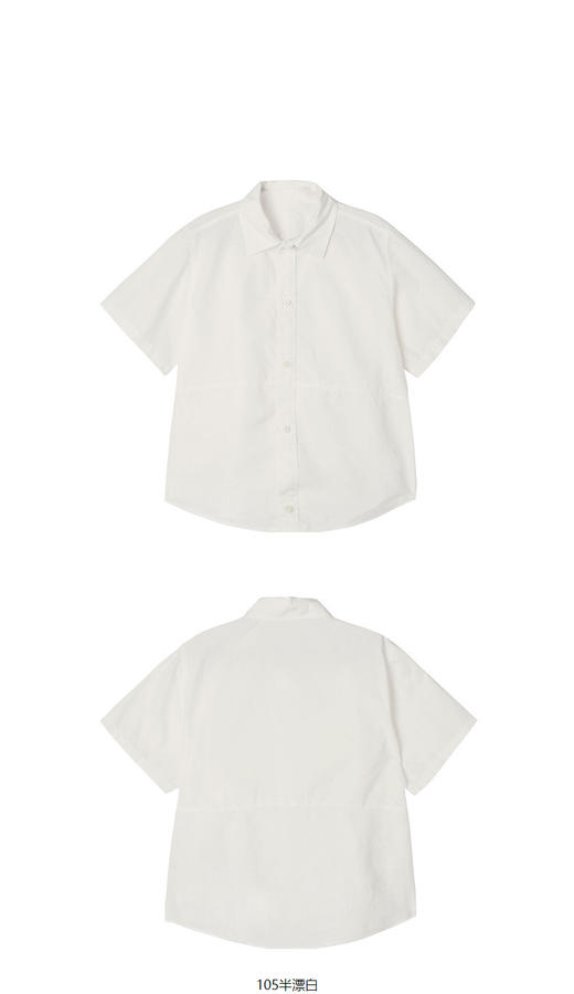 jnby  23年夏款  棉麻撞色拼接短袖衬衣 1N5211940 商品图11
